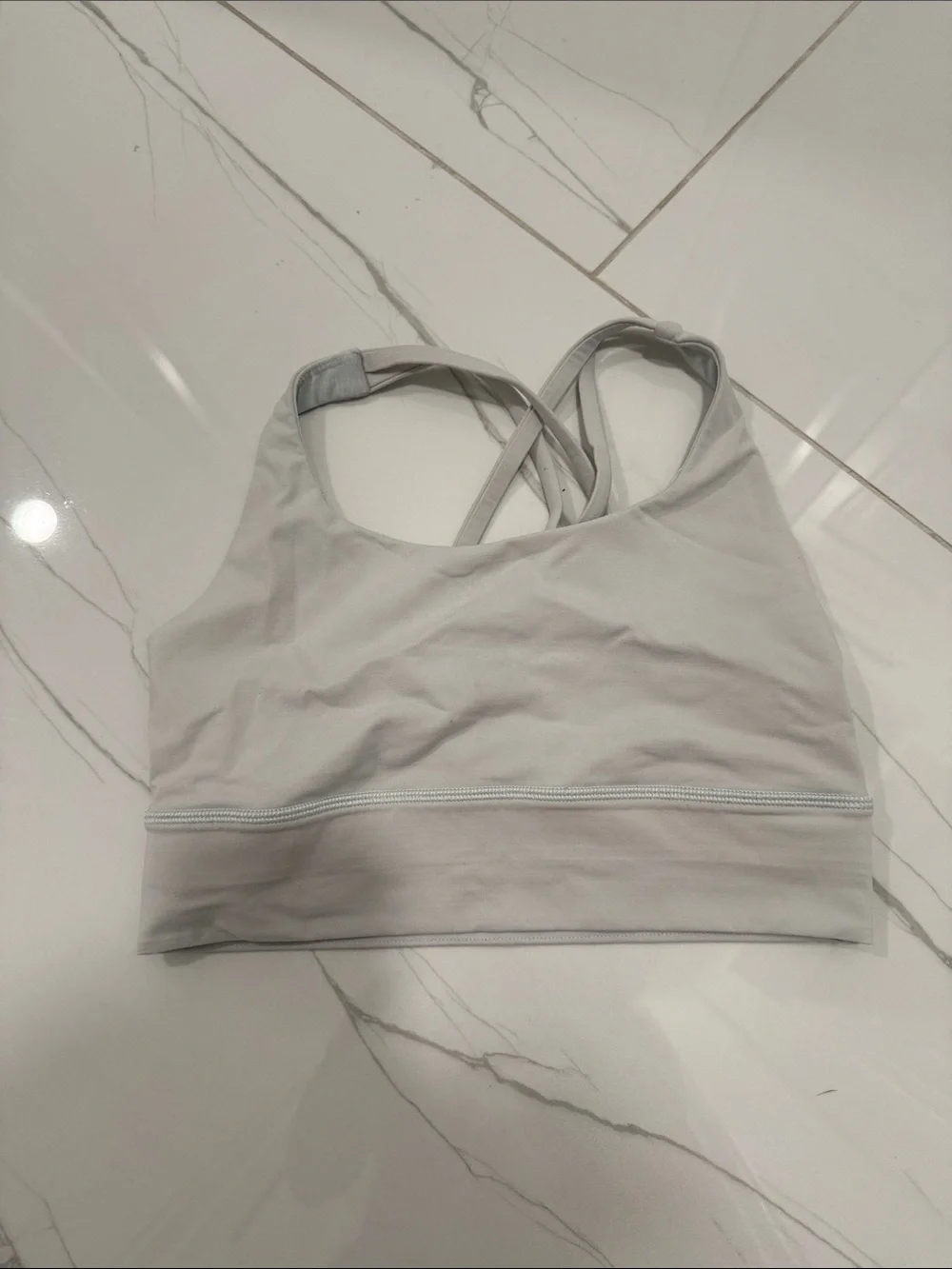 lululemon athletica Light Gray Crisscross-Back Sports Bra